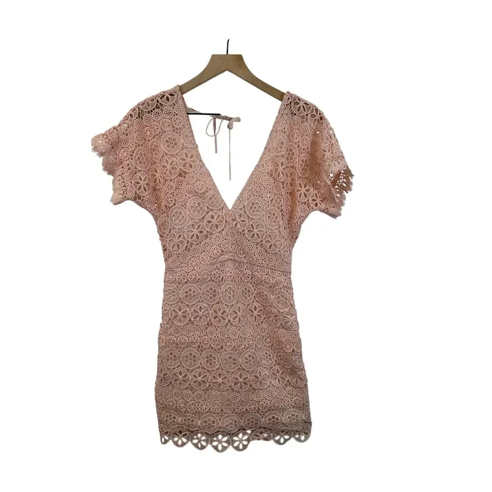 Lovers + Friends Marni Pink Lace Mini Dress Women's‎ Size Small - NWT